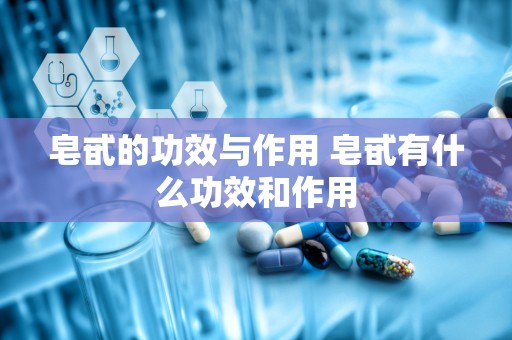 皂甙的功效与作用 皂甙有什么功效和作用